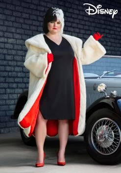 Cruella De Vil Coat Costume For Plus Size Women From Disney's 101 Dalmatians