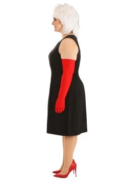 Cruella De Vil Coat Costume For Plus Size Women From Disney's 101 Dalmatians -Halloween Costume Shop plus size womens deluxe cruella de vil costume alt 10