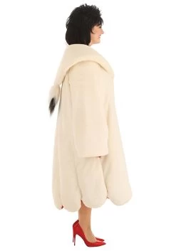 Cruella De Vil Coat Costume For Plus Size Women From Disney's 101 Dalmatians -Halloween Costume Shop plus size womens deluxe cruella de vil costume alt 11