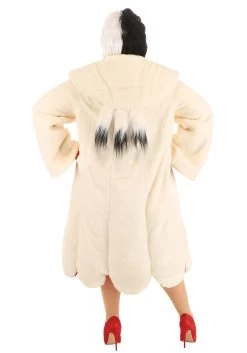 Cruella De Vil Coat Costume For Plus Size Women From Disney's 101 Dalmatians -Halloween Costume Shop plus size womens deluxe cruella de vil costume alt 8