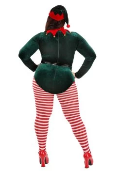 Women's Plus Size Sexy Santa Elf Costume -Halloween Costume Shop plus size womens sexy santa elf costume alt 2