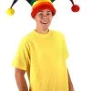 Plush Wacky Rainbow Jester Costume Hat 1 Plush Wacky Rainbow Jester Costume Hat -Halloween Costume Shop rainbow wacky jester plush hat