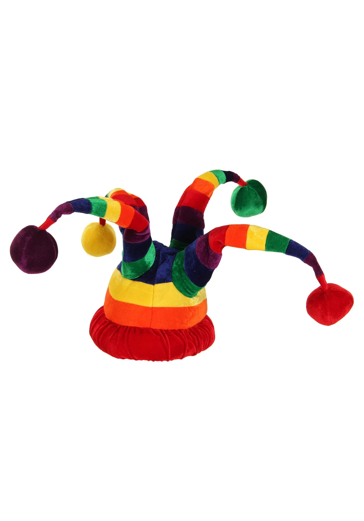 Plush Wacky Rainbow Jester Costume Hat 5 Plush Wacky Rainbow Jester Costume Hat - Image 3