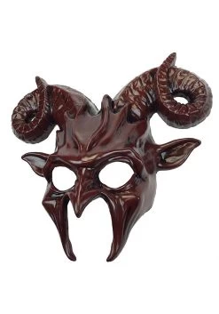 Adult Red Demon Costume Mask 7 Adult Red Demon Costume Mask -Halloween Costume Shop red demon mask alt 2
