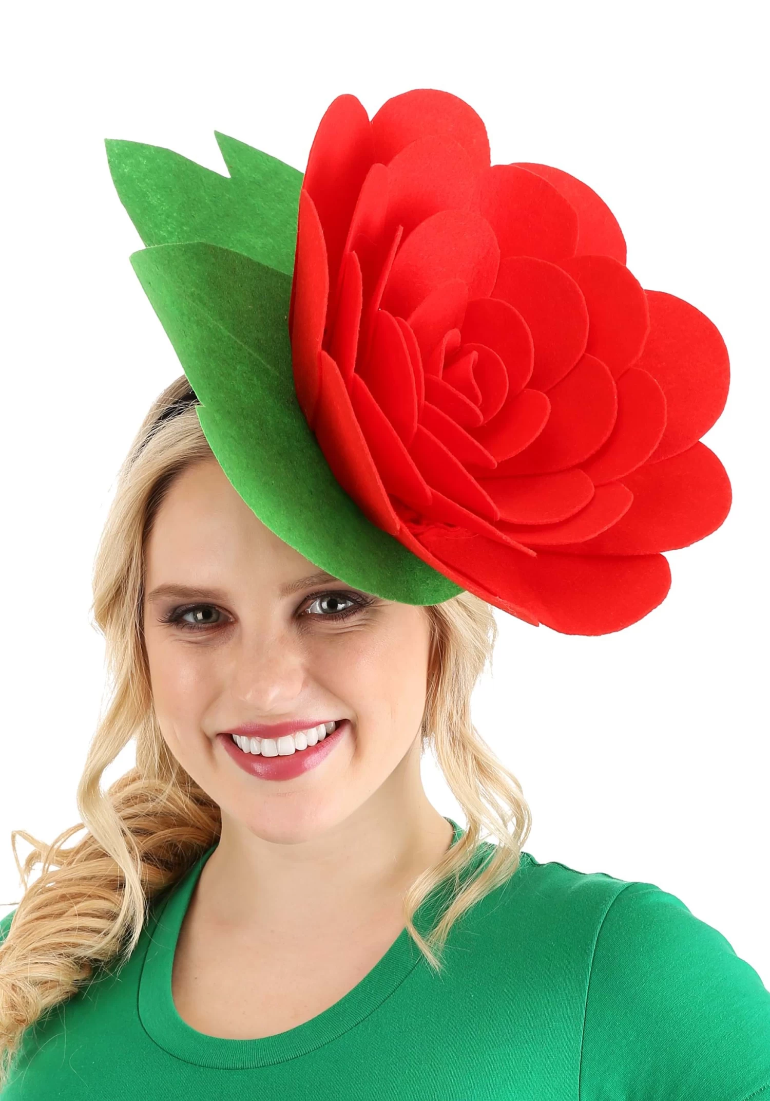 Red Rose Costume Headband Accessory 3 Red Rose Costume Headband Accessory