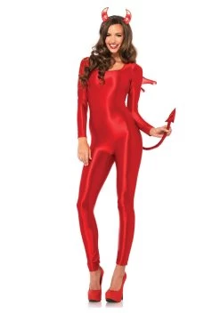 LEG AVENUE Red Spandex Catsuit Costume -Halloween Costume Shop red spandex catsuit alt2