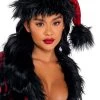 Roma Red Faux Patent With Black Faux Fur Santa Hat 2 Roma Red Faux Patent With Black Faux Fur Santa Hat -Halloween Costume Shop red vinyl with black faux fur santa hat
