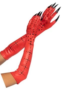 LEG AVENUE Demon Rhinestone Claw Gloves