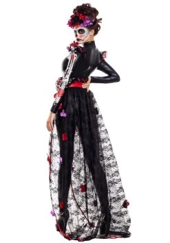 Plus Size Women's Rosas Day Of The Dead Costume 5 Plus Size Women's Rosas Day Of The Dead Costume -Halloween Costume Shop rosas day of the dead alt 1