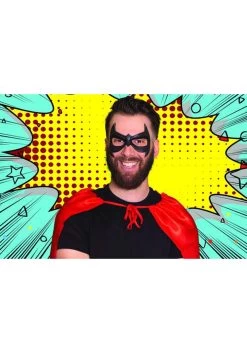 Night Hero Self-Adhering Mask -Halloween Costume Shop self adhering night hero mask alt 2