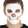 Self-Adhering Skeleton Costume Mask With Separate Jaw Piece