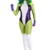Women's She Hulk Deluxe Costume 2 Women's She Hulk Deluxe Costume -Halloween Costume Shop she hulk deluxe adult costume main