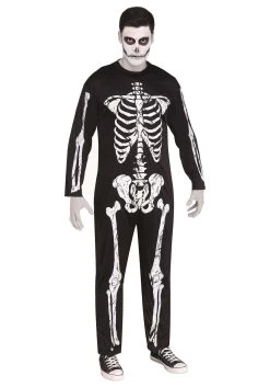 Fun World Skeleton Jumpsuit Costume For Adults
