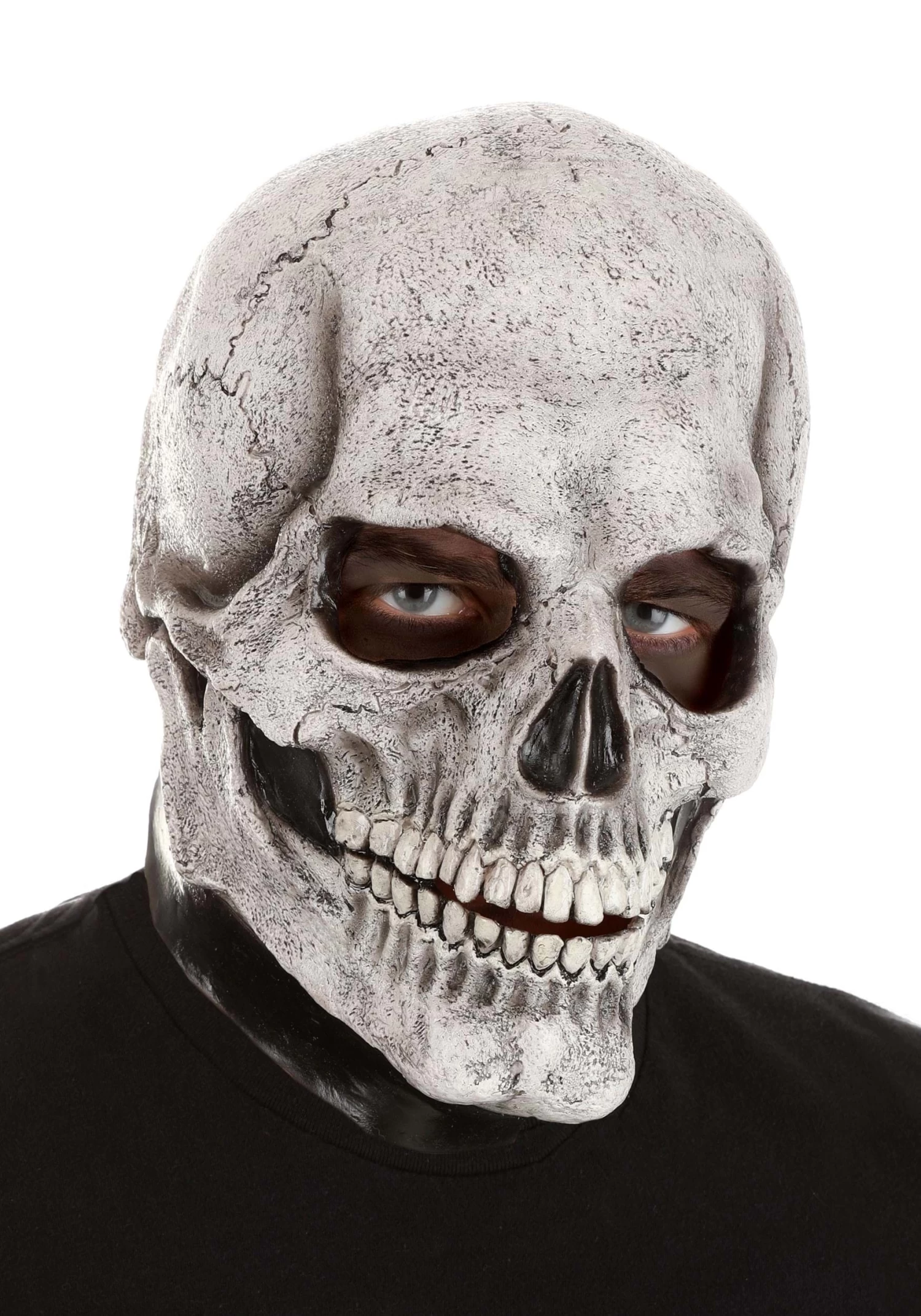 White Full Face Skeleton Mask For Adults 6 White Full Face Skeleton Mask For Adults - Image 4