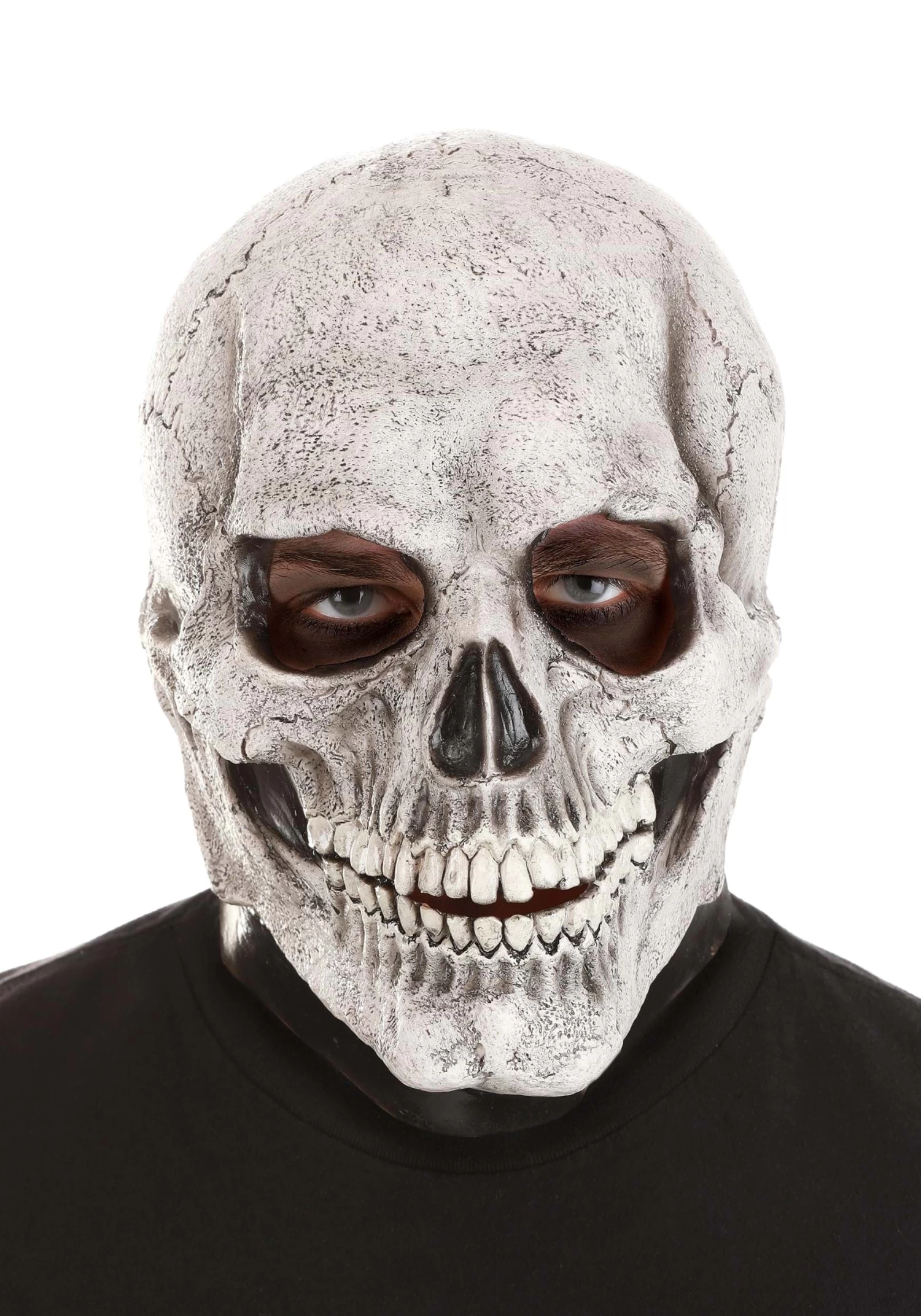 White Full Face Skeleton Mask For Adults 3 White Full Face Skeleton Mask For Adults