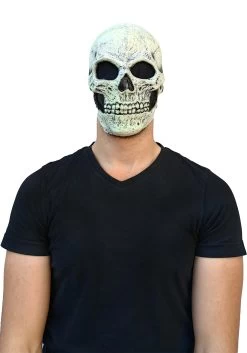 Glow In The Dark Skull Mask For Adults -Halloween Costume Shop skull glow in the dark alt 2