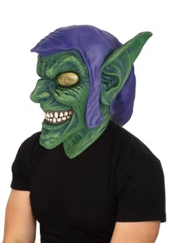 Deluxe Spider-Man Green Goblin Mask -Halloween Costume Shop spiderman green goblin deluxe mask alt 1