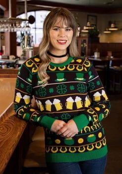 St Patrick's Fair Isle Adult Sweater -Halloween Costume Shop st patricks fair isle sweater alt 4