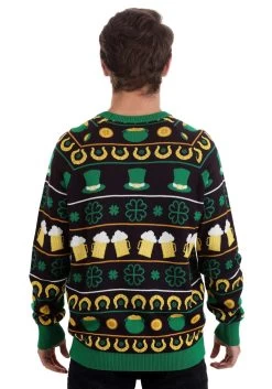 St Patrick's Fair Isle Adult Sweater -Halloween Costume Shop st patricks fair isle sweater alt 5