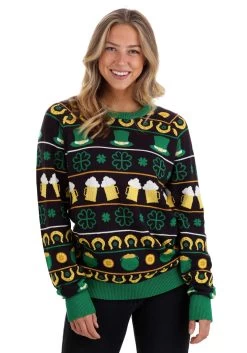 St Patrick's Fair Isle Adult Sweater -Halloween Costume Shop st patricks fair isle sweater alt 7