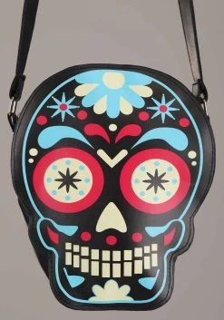 Sugar Skull Print Purse -Halloween Costume Shop sugar skull purse alt 3