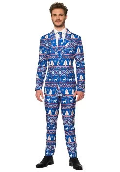 Men's Blue Nordic Christmas Suitmeister Suit