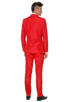 Men's Suitmeister Solid Red Suit -Halloween Costume Shop suitmeister solid red alt 4