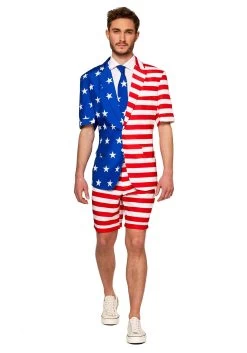 Suitmeister Summer USA Flag Suit For Men