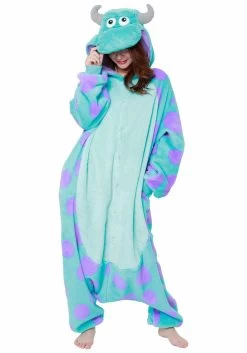 Sulley Adult Pajama Costume -Halloween Costume Shop sulley pajama costume alt 1