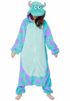 Sulley Adult Pajama Costume -Halloween Costume Shop sulley pajama costume alt 3