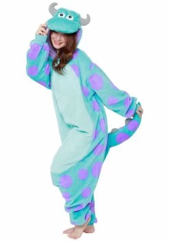Sulley Adult Pajama Costume -Halloween Costume Shop sulley pajama costume alt 4