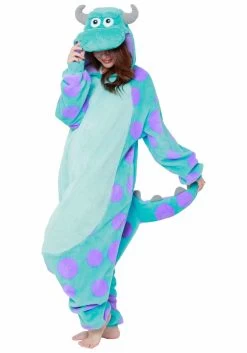 Sulley Adult Pajama Costume -Halloween Costume Shop sulley pajama costume alt 5