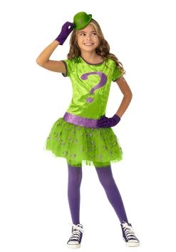 Girls' Super Villains Riddler Costume