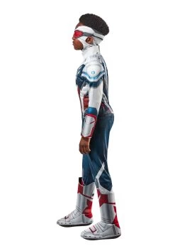 The Falcon And Winter Soldier Deluxe Kid's Captain America Costume 8 The Falcon And Winter Soldier Deluxe Kid's Captain America Costume -Halloween Costume Shop the falcon and winter soldier deluxe captain america alt 2