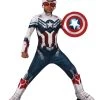 The Falcon And Winter Soldier Deluxe Kid's Captain America Costume -Halloween Costume Shop the falcon and winter soldier kids deluxe captain america
