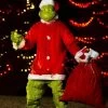 Adult The Grinch Plus Size Santa Deluxe Jumpsuit With Mask 1 Adult The Grinch Plus Size Santa Deluxe Jumpsuit With Mask -Halloween Costume Shop the grinch santa adult plus size deluxe costume