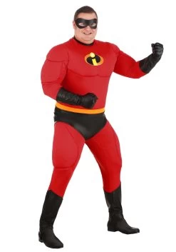 Disney The Incredibles Plus Size Deluxe Mr. Incredible Costume For Men 10 Disney The Incredibles Plus Size Deluxe Mr. Incredible Costume For Men -Halloween Costume Shop the incredibles plus size deluxe mr incredible co alt 3