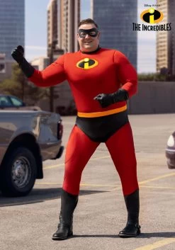 Disney The Incredibles Plus Size Deluxe Mr. Incredible Costume For Men