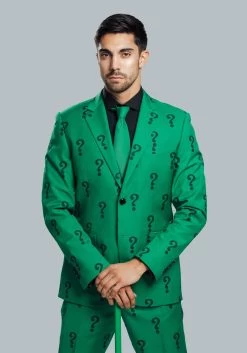 The Riddler Slim Fit Suit Jacket (Authentic) -Halloween Costume Shop the riddler suit jacket authentic1