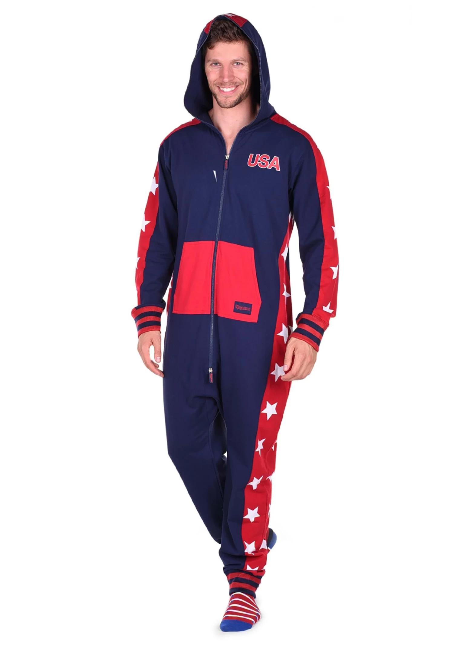 Tipsy Elves USA Stars Men's Jumpsuit Costume 3 Tipsy Elves USA Stars Men's Jumpsuit Costume