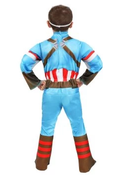 JAZWARES Captain America Costume For Toddlers -Halloween Costume Shop toddler captain america costume alt 4