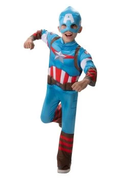 JAZWARES Captain America Costume For Toddlers -Halloween Costume Shop toddler captain america costume alt 5