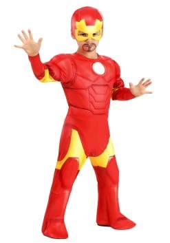 JAZWARES Boy's Toddler Deluxe Iron Man Costume