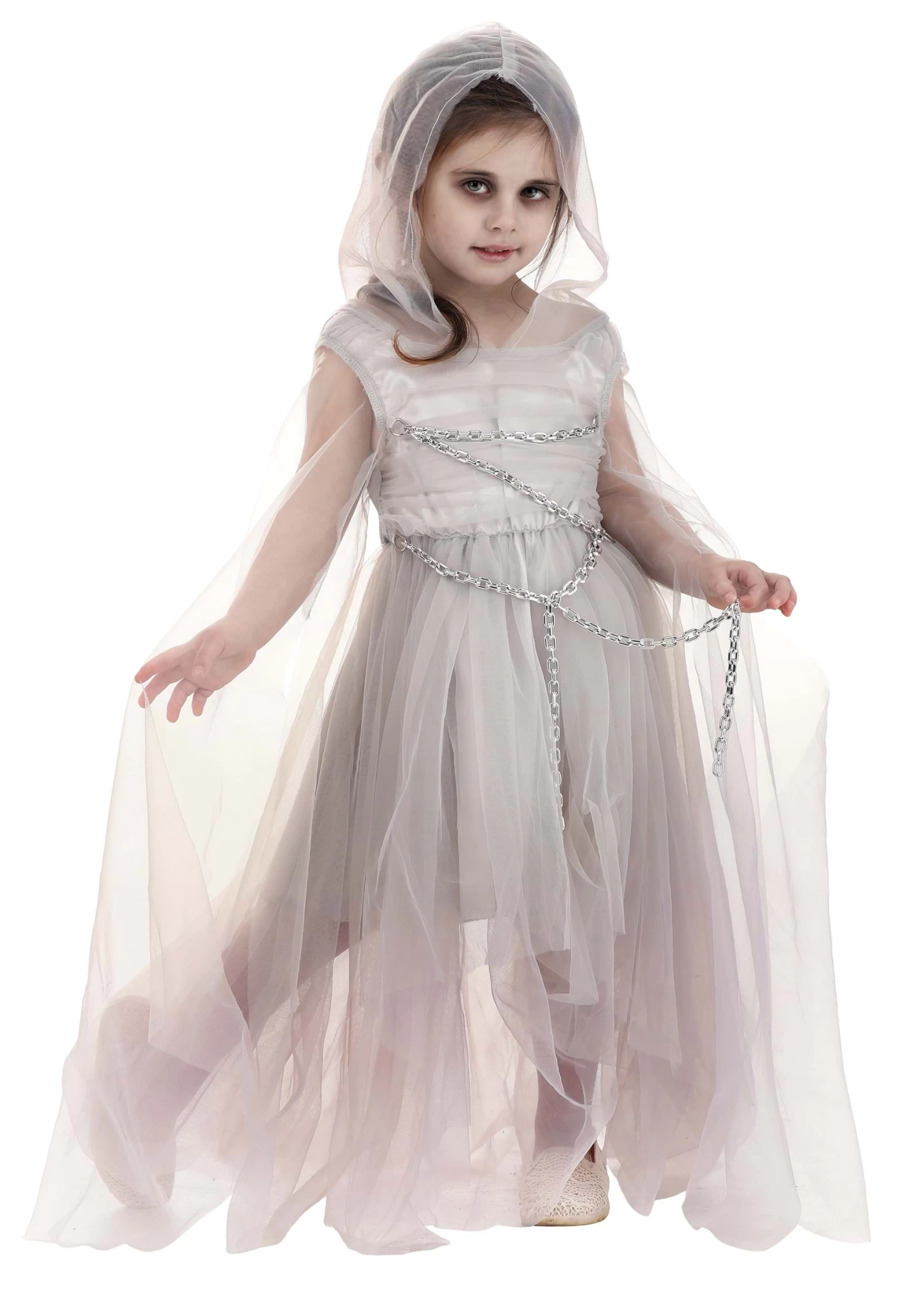 Girl's Toddler Gossamer Ghost Costume Dress 3 Girl's Toddler Gossamer Ghost Costume Dress