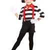 Classic Mime Toddler Costume -Halloween Costume Shop toddler mime costume update