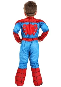 JAZWARES Boy's Spidey And His Amazing Friends Toddler Spider-Man Costume -Halloween Costume Shop toddler spider man costume saf alt 4