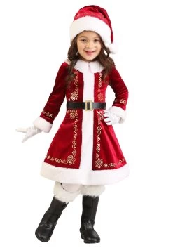 Toddler Santa Dress Costume For Girls