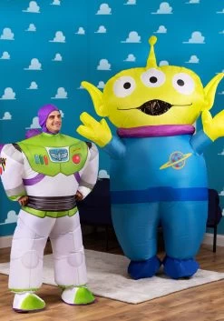 Disney Toy Story Buzz Lightyear Inflatable Adult Costume -Halloween Costume Shop toy story adult buzz lightyear inflatable costume alt 2
