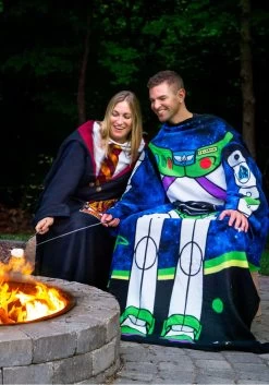 Toy Story Buzz Lightyear Comfy Throw For Adult -Halloween Costume Shop toy story buzz lightyear adult comfy throw alt 2