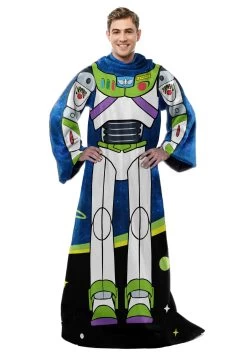 Toy Story Buzz Lightyear Comfy Throw For Adult -Halloween Costume Shop toy story buzz lightyear adult comfy throw alt 3